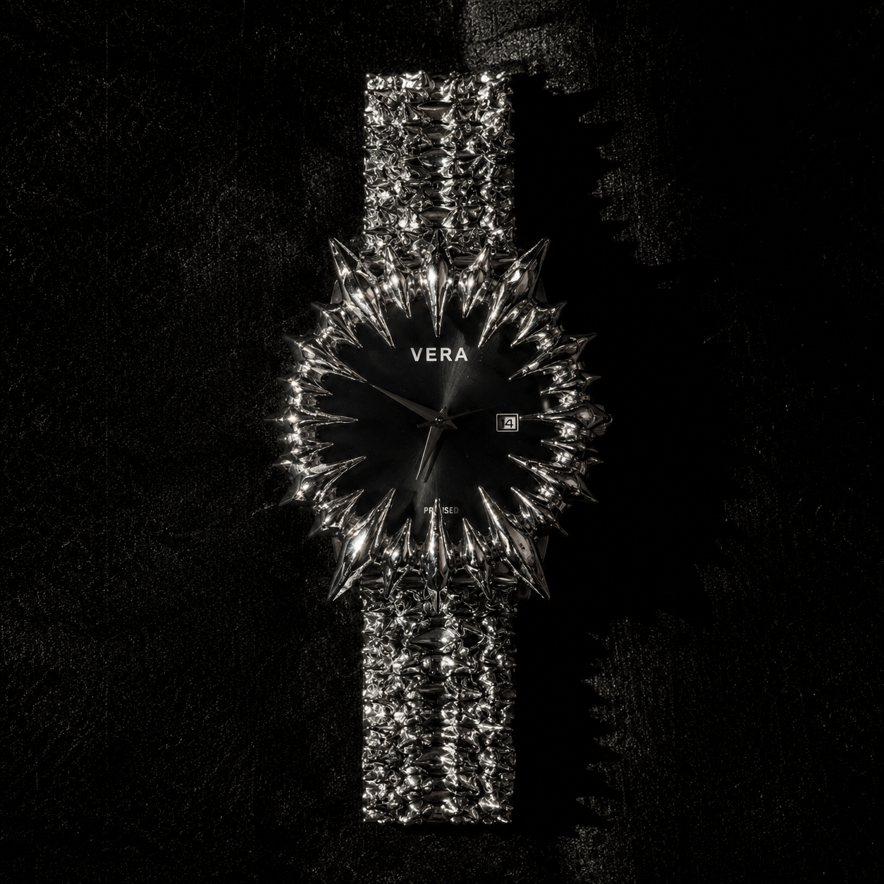Onyx Spiked Watch