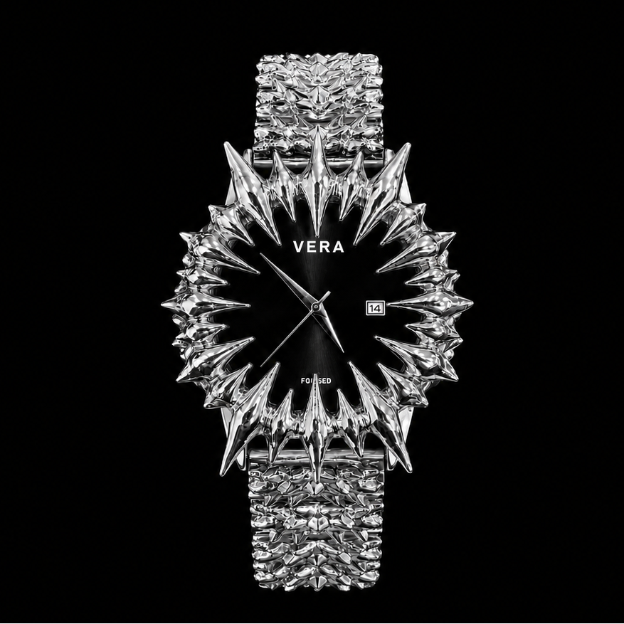 Onyx Spiked Watch